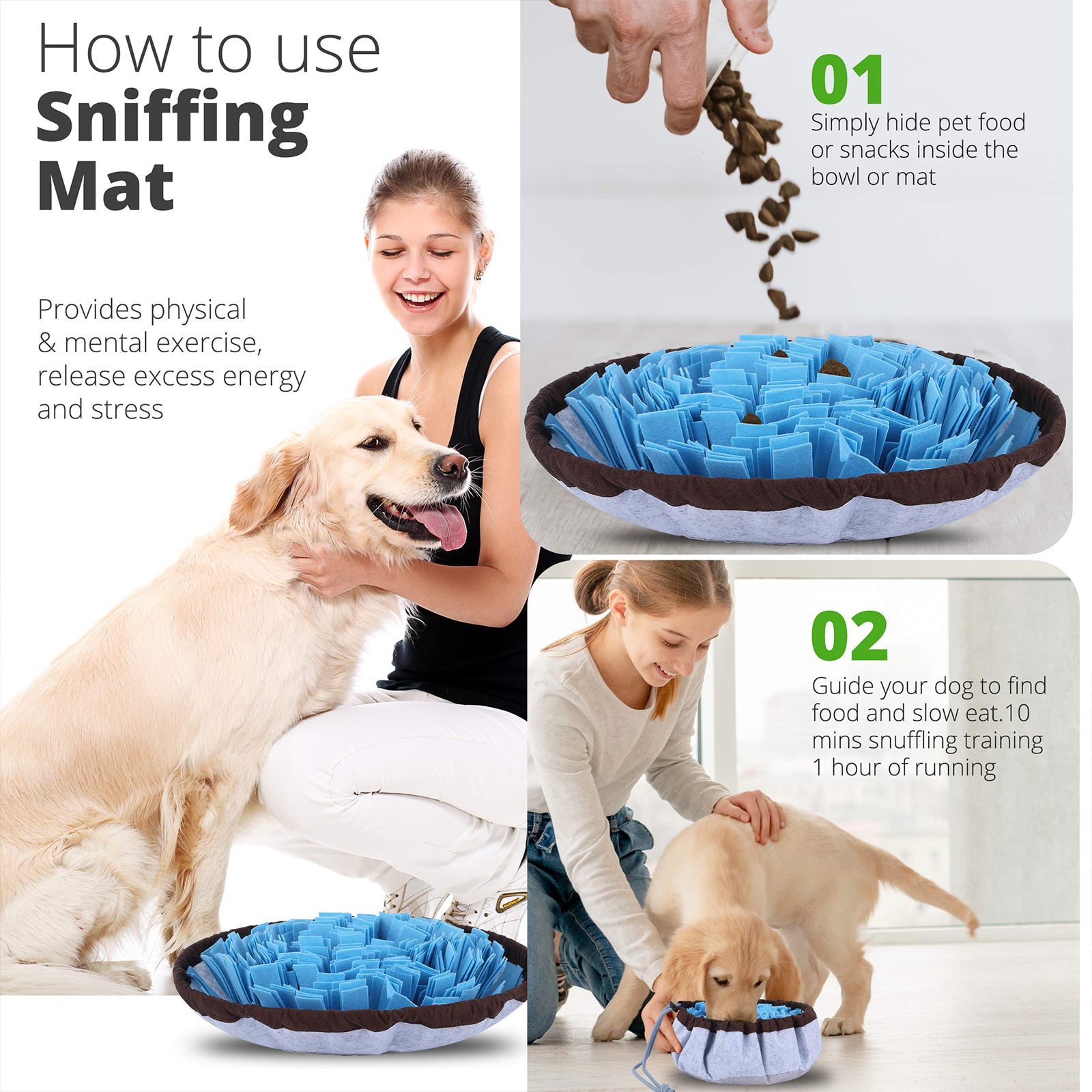 Fluffee Dog Adjustable Snuffle Mat